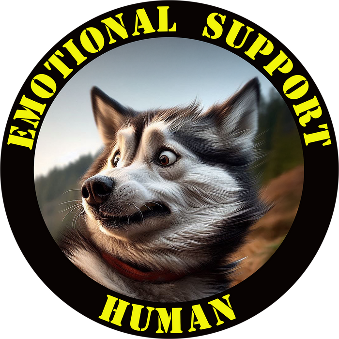 Emotional Support Human Tee - Unisex Cotton Shirt, Funny Dog Lover Gift, Pet Parent Apparel, Quirky Graphic Tee, Supportive Humor Wear