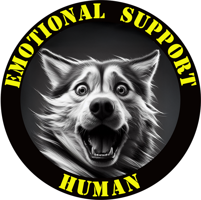 Emotional Support Human Tee - Unisex Cotton Shirt, Funny Dog Lover Gift, Pet Parent Apparel, Quirky Graphic Tee, Supportive Humor Wear