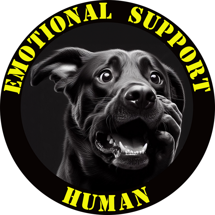 Emotional Support Human Tee - Unisex Cotton Shirt, Funny Dog Lover Gift, Pet Parent Apparel, Quirky Graphic Tee, Supportive Humor Wear