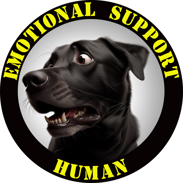 Emotional Support Human Tee - Unisex Cotton Shirt, Funny Dog Lover Gift, Pet Parent Apparel, Quirky Graphic Tee, Supportive Humor Wear