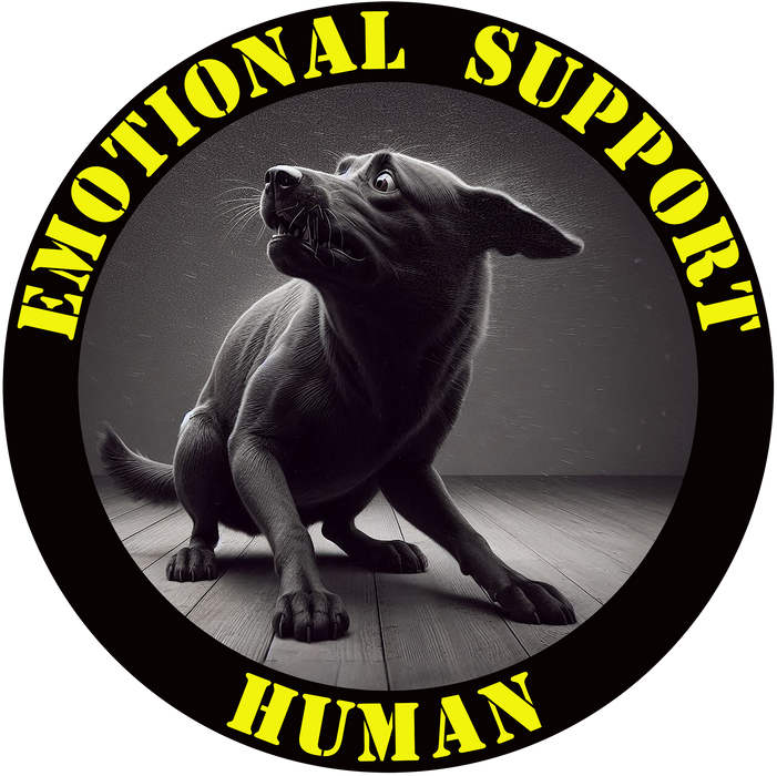 Emotional Support Human Tee - Unisex Cotton Shirt, Funny Dog Lover Gift, Pet Parent Apparel, Quirky Graphic Tee, Supportive Humor Wear