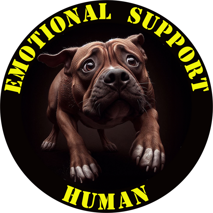 Emotional Support Human Tee - Unisex Cotton Shirt, Funny Dog Lover Gift, Pet Parent Apparel, Quirky Graphic Tee, Supportive Humor Wear