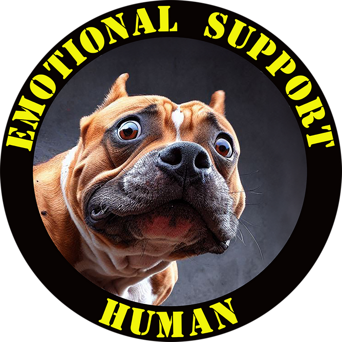 Emotional Support Human Tee - Unisex Cotton Shirt, Funny Dog Lover Gift, Pet Parent Apparel, Quirky Graphic Tee, Supportive Humor Wear