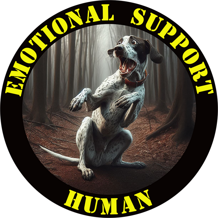 Emotional Support Human Tee - Unisex Cotton Shirt, Funny Dog Lover Gift, Pet Parent Apparel, Quirky Graphic Tee, Supportive Humor Wear