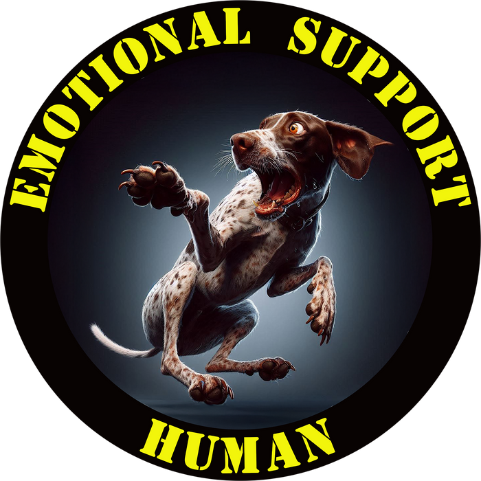 Emotional Support Human Tee - Unisex Cotton Shirt, Funny Dog Lover Gift, Pet Parent Apparel, Quirky Graphic Tee, Supportive Humor Wear