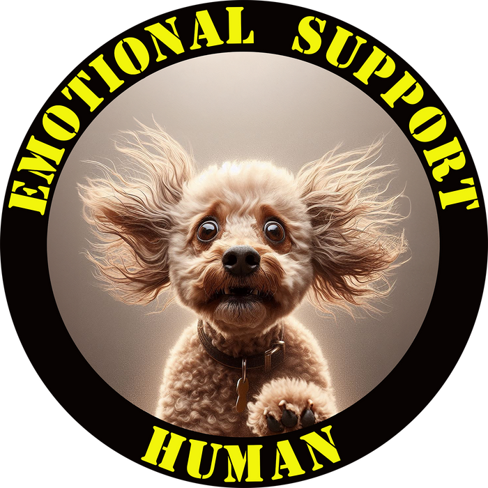 Emotional Support Human Tee - Unisex Cotton Shirt, Funny Dog Lover Gift, Pet Parent Apparel, Quirky Graphic Tee, Supportive Humor Wear